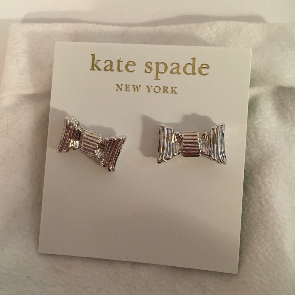 Kate Spade silver bow stud earrings